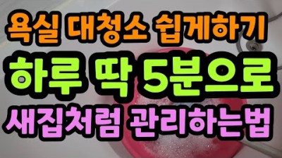 욕실청소 욕실타일 화장실청소 물때 제거 및 청소하는 방법